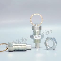 Index Plunger Stainless Steel 304 Pull Ring and Lock Nut Screw Index Plungers with Ring and Lock Pin M6 M8 M10 M12 M16