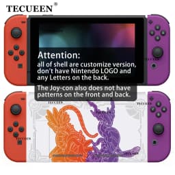 For PM Scarlet Violet Edition Replacement Shell for Nintendo Switch Console & Joy-Con DIY Parts Housing Case Accessories