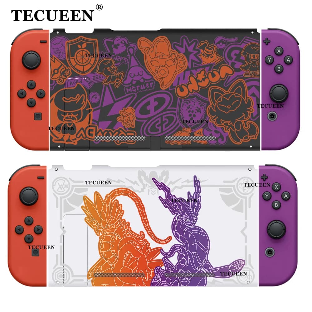 For PM Scarlet Violet Edition Replacement Shell for Nintendo Switch Console & Joy-Con DIY Parts Housing Case Accessories