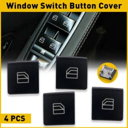 4Pcs Window Switch Button Cover Cap For Mercedes Benz W212 W204 W463 W166 X166 A-Klasse W176 CLA Coupe C117 X204 Car Accessories