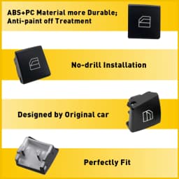 4Pcs Window Switch Button Cover Cap For Mercedes Benz W212 W204 W463 W166 X166 A-Klasse W176 CLA Coupe C117 X204 Car Accessories