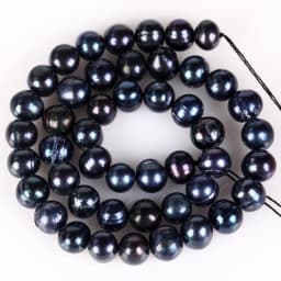 Natural Freshwater Pearl Beads High Quality Black Round Pearls Beads For Jewelry Making Fit DIY Women Bracelet Necklace Earrings