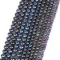 Natural Freshwater Pearl Beads High Quality Black Round Pearls Beads For Jewelry Making Fit DIY Women Bracelet Necklace Earrings