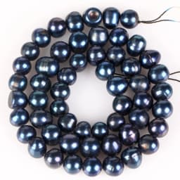 Natural Freshwater Pearl Beads High Quality Black Round Pearls Beads For Jewelry Making Fit DIY Women Bracelet Necklace Earrings