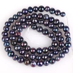 Natural Freshwater Pearl Beads High Quality Black Round Pearls Beads For Jewelry Making Fit DIY Women Bracelet Necklace Earrings