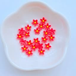 200Pcs New Cute Mini 8mm Flower Flat Back Resin Nail Enhancement Jewelry Craft Decoration Accessorie