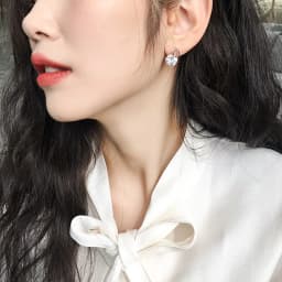 Letter D Earrings Women Shiny Zircon Stud Earrings Light Luxury European and American Earrings Party Wedding Jewelry Gifts K0