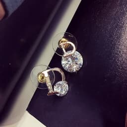 Letter D Earrings Women Shiny Zircon Stud Earrings Light Luxury European and American Earrings Party Wedding Jewelry Gifts K0