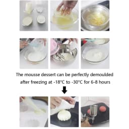 Silicone Mold Pastry 3D Cake Design Mini Cupcake Mousse Muffin Heart Bubble Square Baking Mold