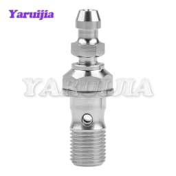 Yaruijia Titanium Bolts M10 Pitch 1.0/1.25/1.5mm Double Single Clutch Slave Cylinder Banjo Bolt with Bleeder Valve for Ducati