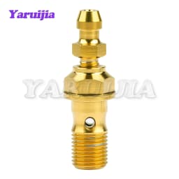 Yaruijia Titanium Bolts M10 Pitch 1.0/1.25/1.5mm Double Single Clutch Slave Cylinder Banjo Bolt with Bleeder Valve for Ducati