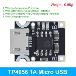 TZT 1/5/10PCS Type-C USB TP4056 1A Lithium Battery Charging Protection Board Module Polymer Battery With Temperature Protection
