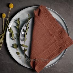 Large Napkins Cotton Gauze 41cm Napkin Muslin Tea Towels Dinner Retro Cheesecloth Wedding Party Rustic Table Decoration 16inch