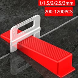 25-1200PCS Floor Tile Leveling System Clips Spacers Straps Tile Piler Wadge for Ceramic Tile Laying Leveling Construction Tools