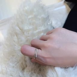 Light Luxury Micro Rhinestone Rings Woman Gold-color Elegant Simulated Pearl Open Ring Party Wedding Stackable Ring Jewelry A-