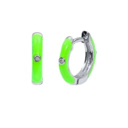 New Stainless Steel Multicolor Enamel Hoop Earrings Cute Crystal Zirconia Small Huggie Cartilage Helix Tragus Piercing Jewelry