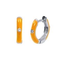 New Stainless Steel Multicolor Enamel Hoop Earrings Cute Crystal Zirconia Small Huggie Cartilage Helix Tragus Piercing Jewelry