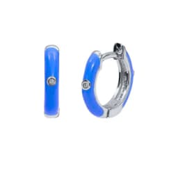 New Stainless Steel Multicolor Enamel Hoop Earrings Cute Crystal Zirconia Small Huggie Cartilage Helix Tragus Piercing Jewelry