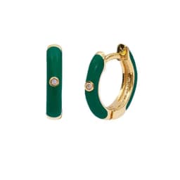 New Stainless Steel Multicolor Enamel Hoop Earrings Cute Crystal Zirconia Small Huggie Cartilage Helix Tragus Piercing Jewelry