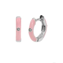 New Stainless Steel Multicolor Enamel Hoop Earrings Cute Crystal Zirconia Small Huggie Cartilage Helix Tragus Piercing Jewelry