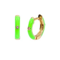 New Stainless Steel Multicolor Enamel Hoop Earrings Cute Crystal Zirconia Small Huggie Cartilage Helix Tragus Piercing Jewelry