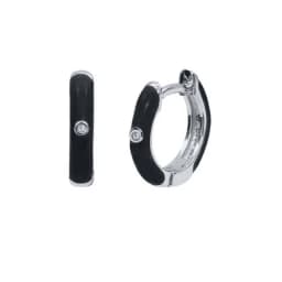 New Stainless Steel Multicolor Enamel Hoop Earrings Cute Crystal Zirconia Small Huggie Cartilage Helix Tragus Piercing Jewelry
