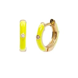 New Stainless Steel Multicolor Enamel Hoop Earrings Cute Crystal Zirconia Small Huggie Cartilage Helix Tragus Piercing Jewelry