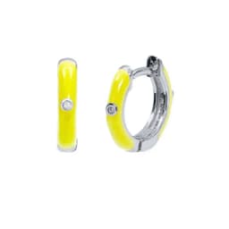 New Stainless Steel Multicolor Enamel Hoop Earrings Cute Crystal Zirconia Small Huggie Cartilage Helix Tragus Piercing Jewelry