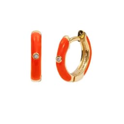New Stainless Steel Multicolor Enamel Hoop Earrings Cute Crystal Zirconia Small Huggie Cartilage Helix Tragus Piercing Jewelry