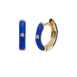 New Stainless Steel Multicolor Enamel Hoop Earrings Cute Crystal Zirconia Small Huggie Cartilage Helix Tragus Piercing Jewelry