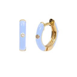 New Stainless Steel Multicolor Enamel Hoop Earrings Cute Crystal Zirconia Small Huggie Cartilage Helix Tragus Piercing Jewelry