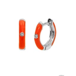 New Stainless Steel Multicolor Enamel Hoop Earrings Cute Crystal Zirconia Small Huggie Cartilage Helix Tragus Piercing Jewelry