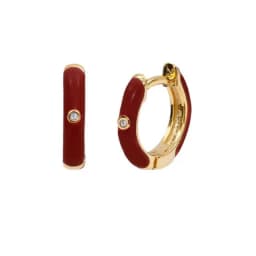 New Stainless Steel Multicolor Enamel Hoop Earrings Cute Crystal Zirconia Small Huggie Cartilage Helix Tragus Piercing Jewelry