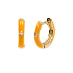 New Stainless Steel Multicolor Enamel Hoop Earrings Cute Crystal Zirconia Small Huggie Cartilage Helix Tragus Piercing Jewelry