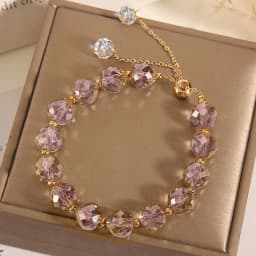 CARLIDANA Fashion Colorful Artificial Austria Crystal Bracelet New Shiny Stone Beads Rope Chain Strand Bracelets for Women Party