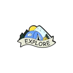 Go Camping Enamel Pin Touring Car Camper Outdoor Tent Brooch Collar Badge Mountain Climbing Adventure Jewelry Gift