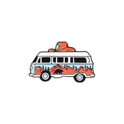Go Camping Enamel Pin Touring Car Camper Outdoor Tent Brooch Collar Badge Mountain Climbing Adventure Jewelry Gift