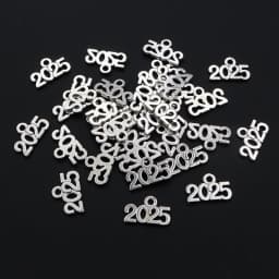 50pcs 9x14mm Year Number 2026 2027 2028 Pendant Charms DIY Jewelry Making Jewelry Finding Antique Silver Plated Accessories