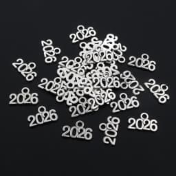50pcs 9x14mm Year Number 2026 2027 2028 Pendant Charms DIY Jewelry Making Jewelry Finding Antique Silver Plated Accessories