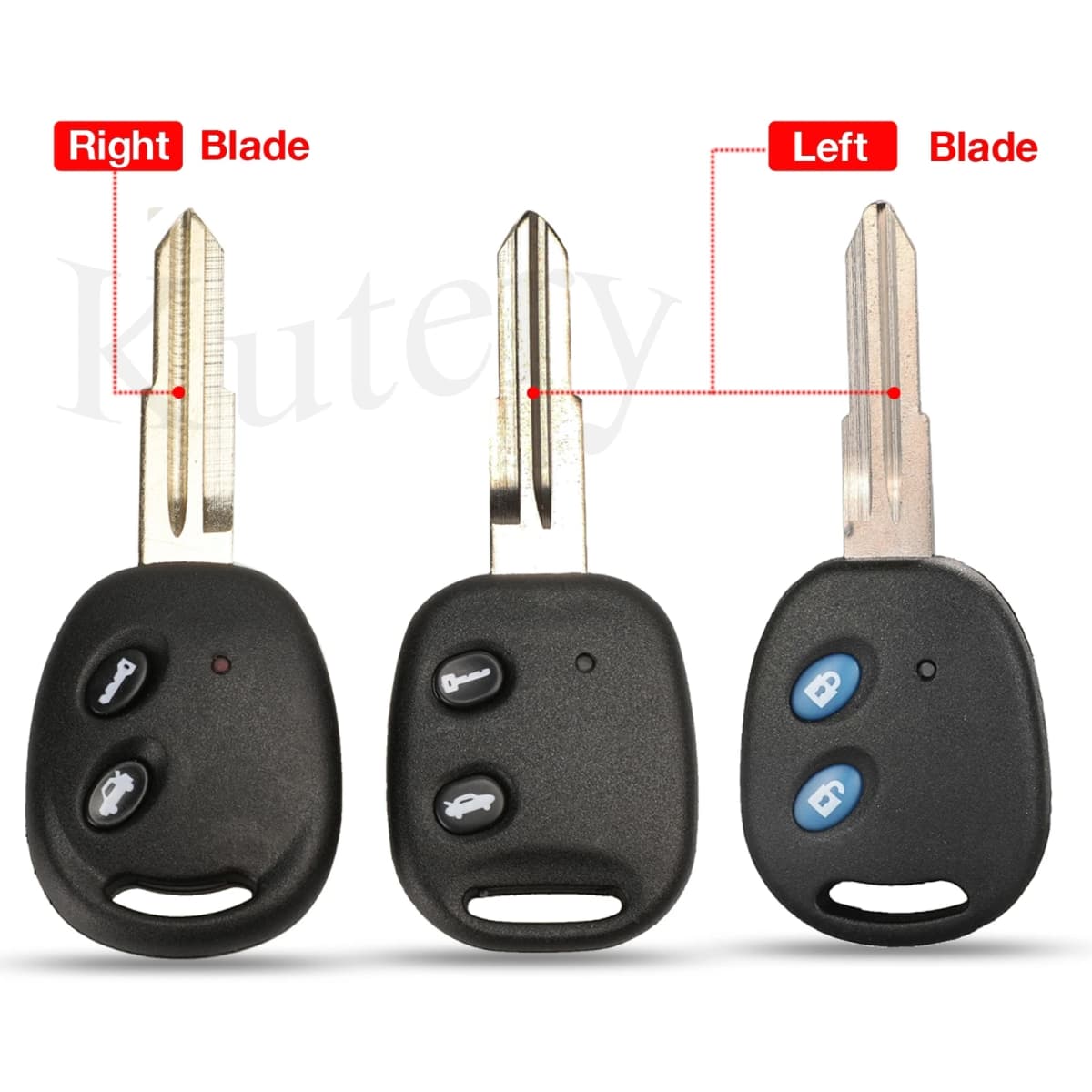 jingyuqin 2 Buttons For Chevrolet LOVA Sail Epica Lechi Spark Remote Key Uncut Brass Blade Blank Key Shell Replacement