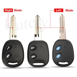 jingyuqin 2 Buttons For Chevrolet LOVA Sail Epica Lechi Spark Remote Key Uncut Brass Blade Blank Key Shell Replacement