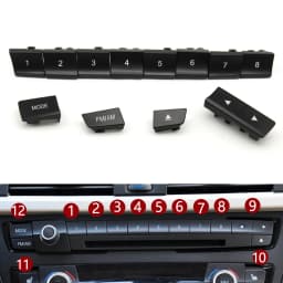 Car Front Dashboard Radio CD Player Digit Button Switch Buttons Cover Trim For BMW M3 M4 F20 F21 F22 F30 F32 F35 F34 F36