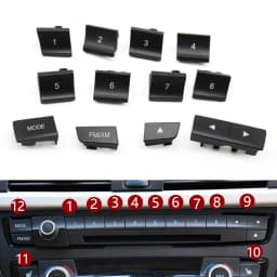 Car Front Dashboard Radio CD Player Digit Button Switch Buttons Cover Trim For BMW M3 M4 F20 F21 F22 F30 F32 F35 F34 F36