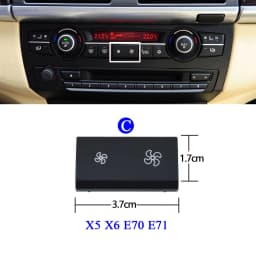 Car AC Heater Climate Fan Wind Volume Button Cover Caps For BMW 1 2 3 4 X1 X3 X5 X6 Series F20 F30 F35 F80 F25 F26 E70 E84 E90