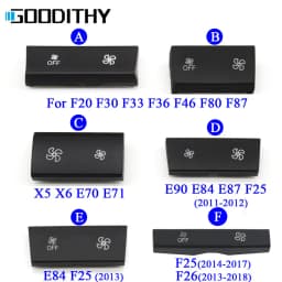 Car AC Heater Climate Fan Wind Volume Button Cover Caps For BMW 1 2 3 4 X1 X3 X5 X6 Series F20 F30 F35 F80 F25 F26 E70 E84 E90