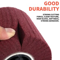 Non-Woven Nylon Flap Brush Satin Drawing Polishing Deburring Drum Wheel for Stainless Steel 100*120mm