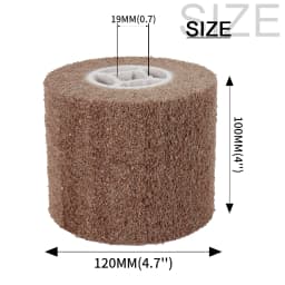 Non-Woven Nylon Flap Brush Satin Drawing Polishing Deburring Drum Wheel for Stainless Steel 100*120mm