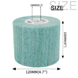 Non-Woven Nylon Flap Brush Satin Drawing Polishing Deburring Drum Wheel for Stainless Steel 100*120mm