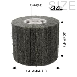 Non-Woven Nylon Flap Brush Satin Drawing Polishing Deburring Drum Wheel for Stainless Steel 100*120mm