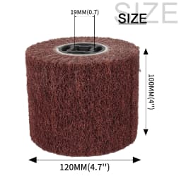 Non-Woven Nylon Flap Brush Satin Drawing Polishing Deburring Drum Wheel for Stainless Steel 100*120mm